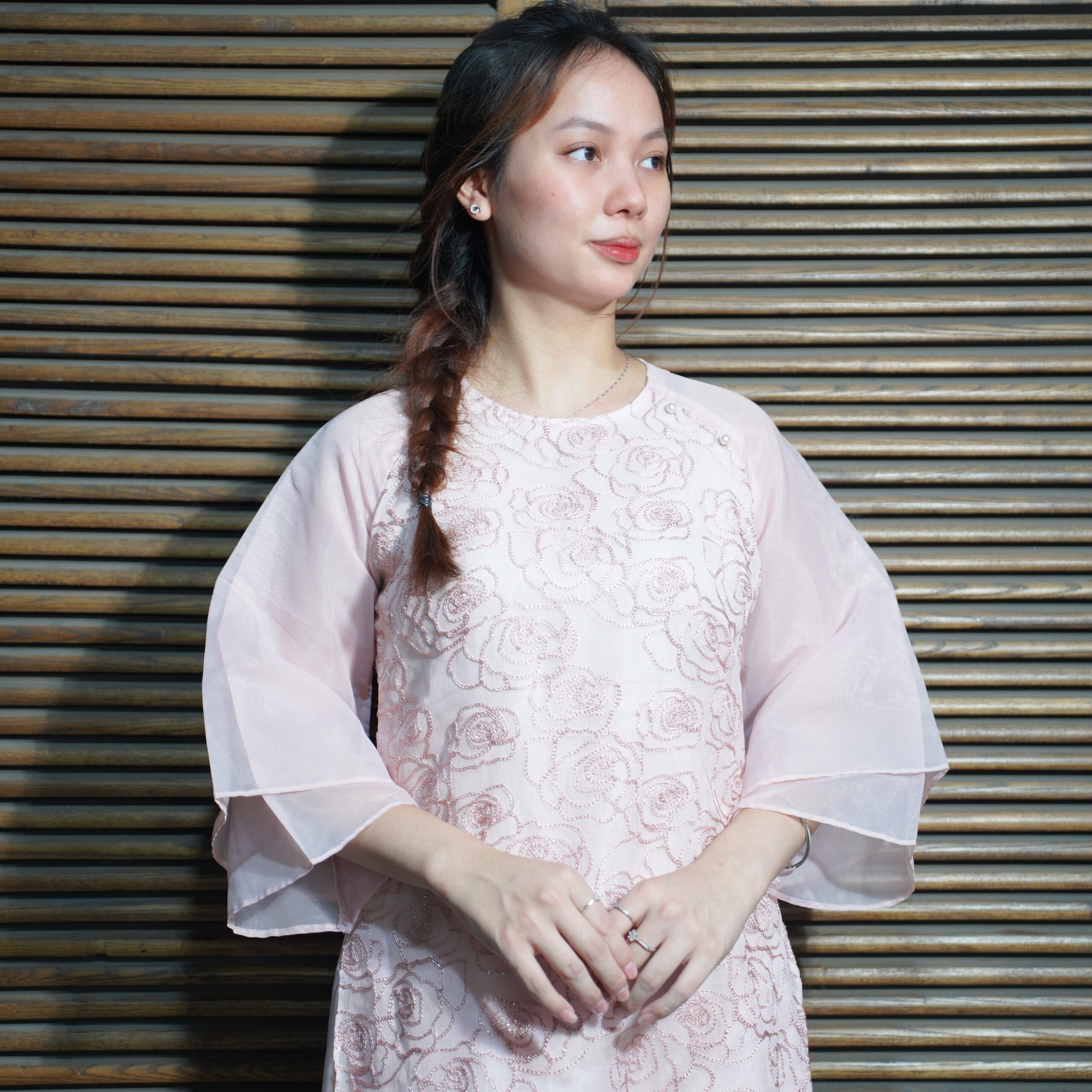 Áo Dài Hồng phấn
